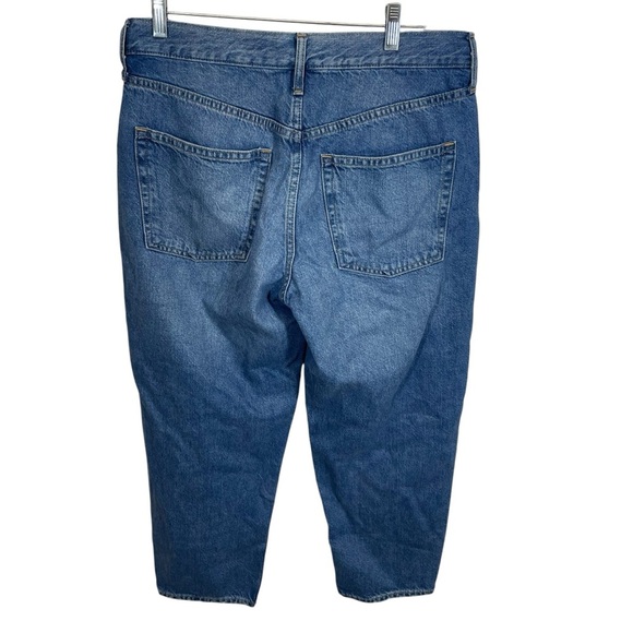 Gap women’s barrel leg high rise jeans distressed size 28 - Picture 2 of 7